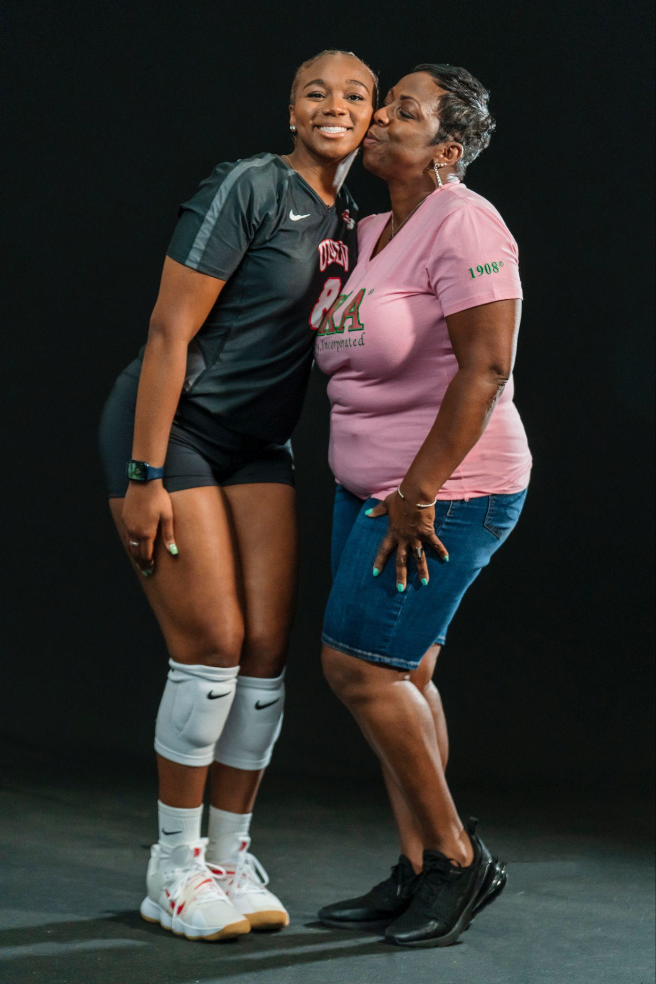 With mom