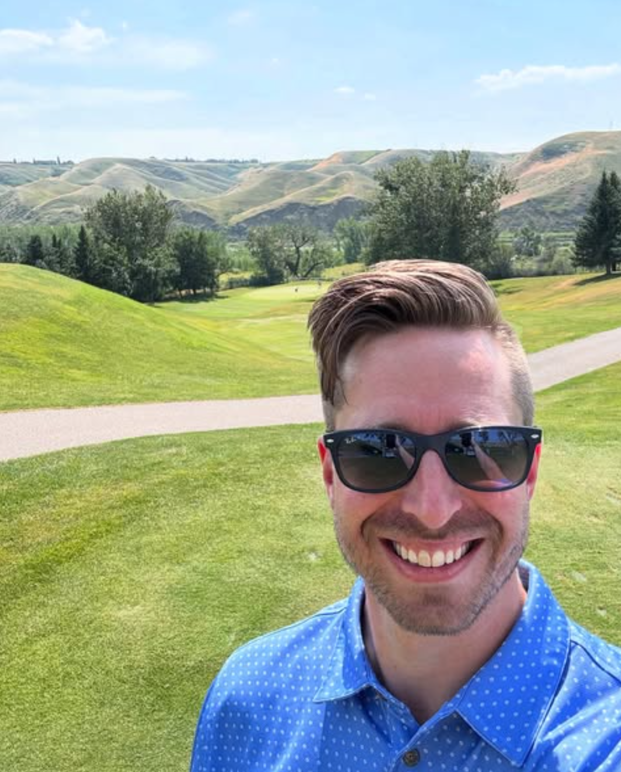 Kyle McIntosh on the golf course in southern Alberta