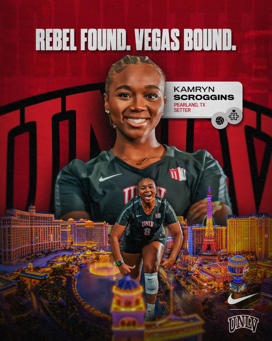 Kamryn Scroggins, Rebel found, Vegas bound